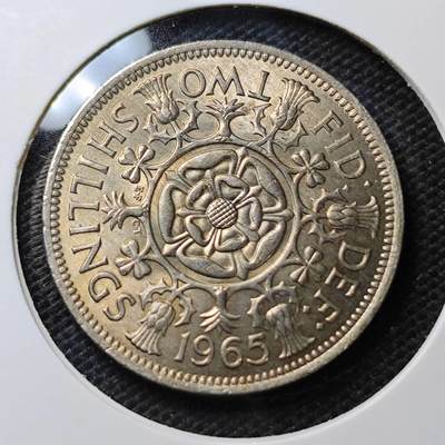 KK钱币收藏小铺  第374场  2月预留时间 周末发货 -  1965英国女王2先令 好品