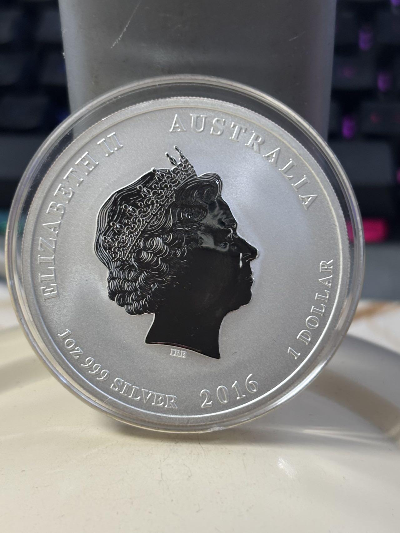 第182期拍卖 澳大利亚2016年中国生肖系列猴年美猴王彩色银币，999银，发行100000枚