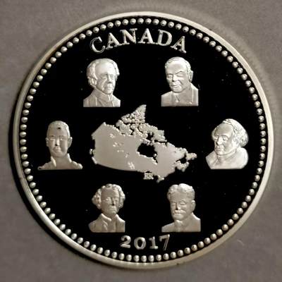 长老汇蛇年精选第七十六场拍卖 2017加拿大联邦成立150周年彩色精制克朗型纪念镀银章，40mm，28.72克