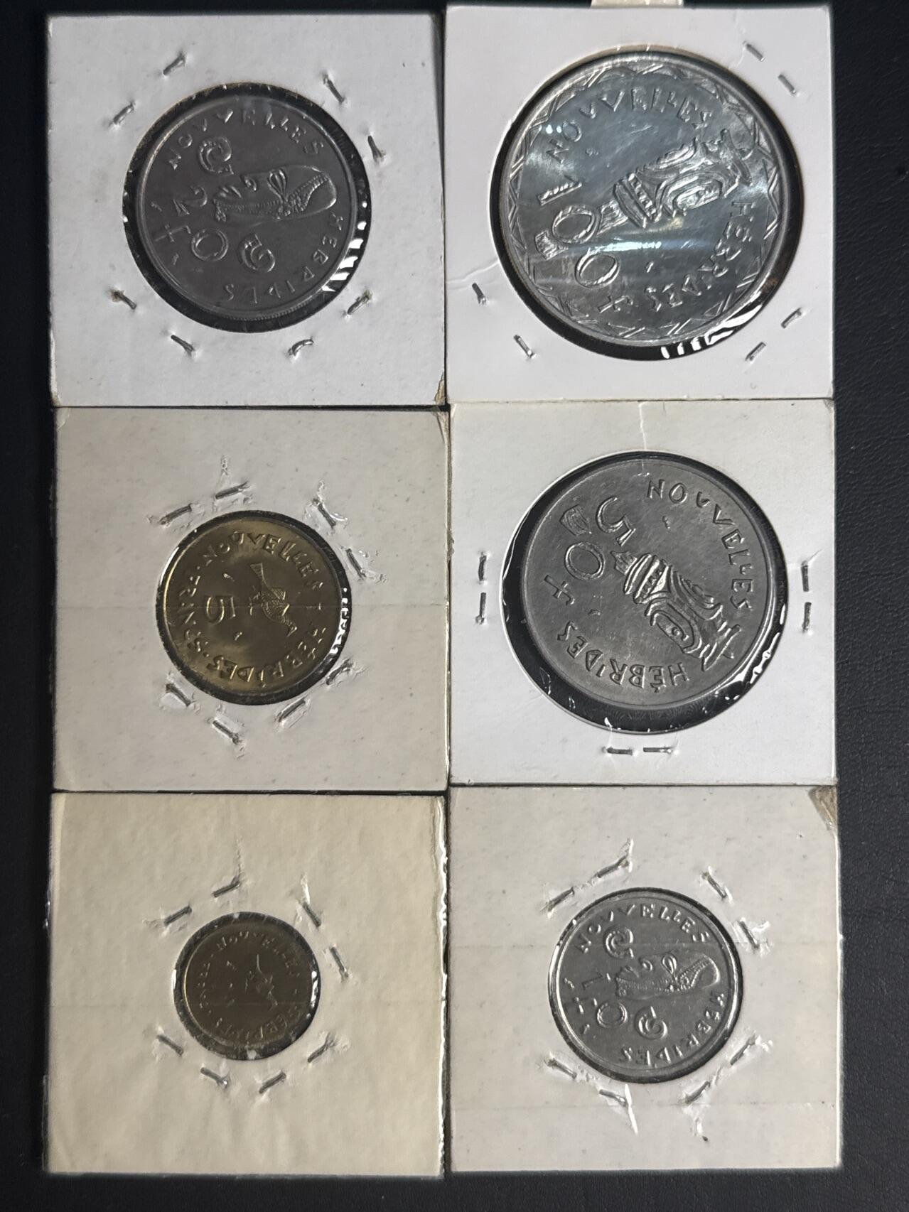 ❤️【币观天下】❤️ 第331期钱币拍卖- 2025.11.21周五晚上6点半场-长期征集拍品 新赫布里底1966-70年6枚一套