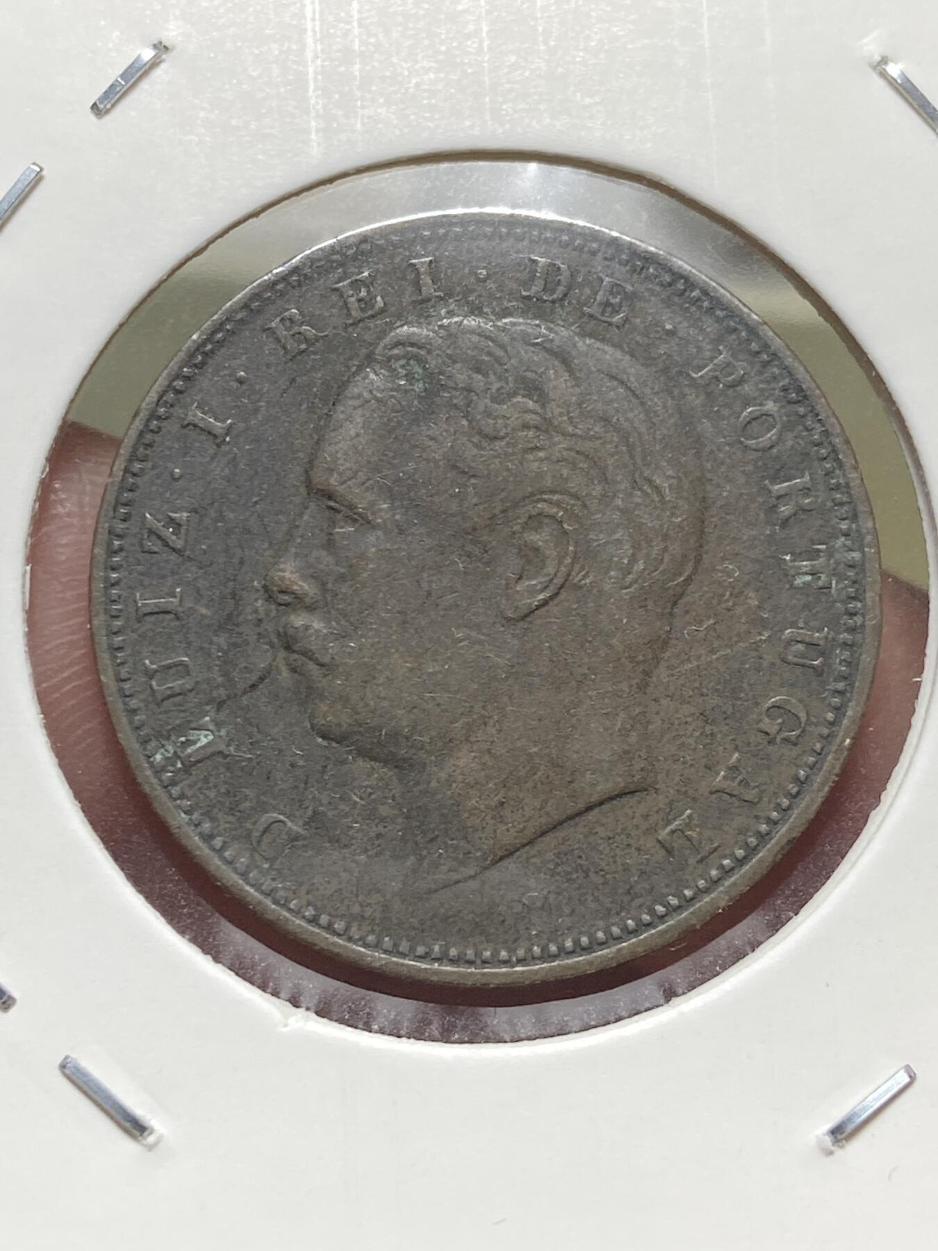 2025年第一百三十一场(总第一百五十七场）外国好品纸夹散币场(免佣金) 流通好品–葡萄牙王国1885年10瑞斯(路易斯一世时期)