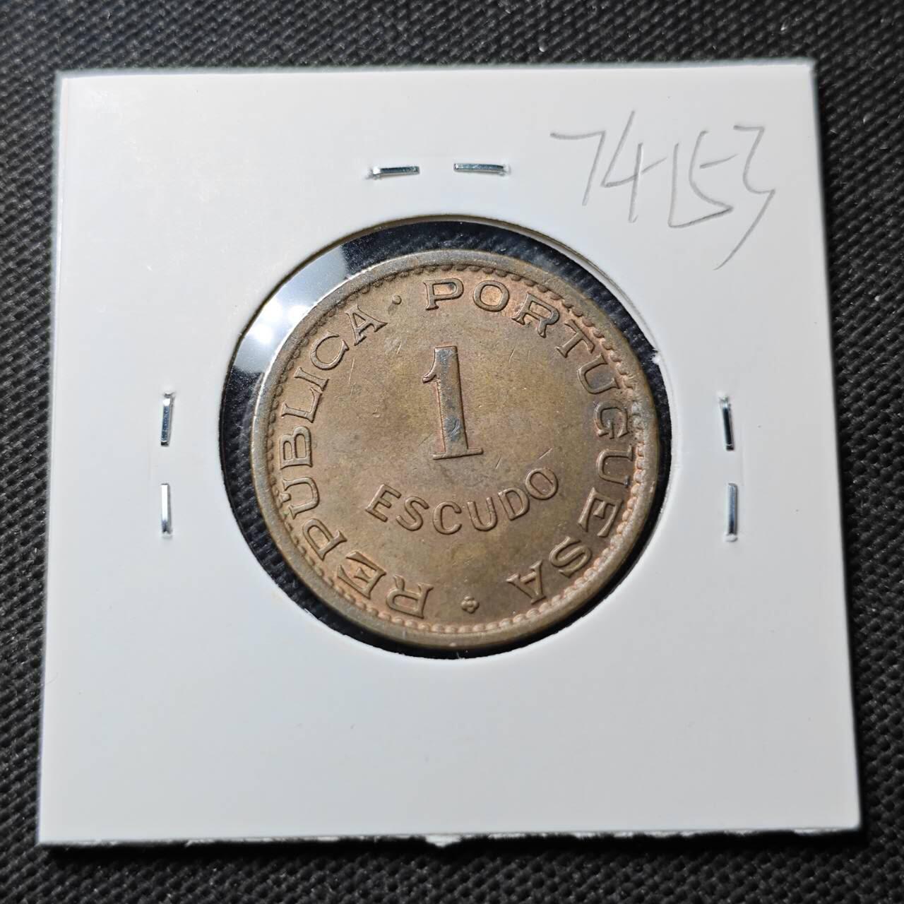 KK钱币收藏小铺  第374场  2月预留时间 周末发货  1963葡属安哥拉1埃斯库多铜币