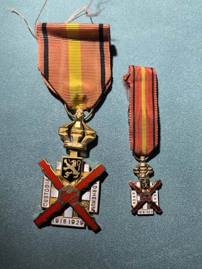 盛世勋华——号角文化勋章邮票专场拍卖第288期 - 比利时莱茵地区军事占领纪念奖章 带迷你章