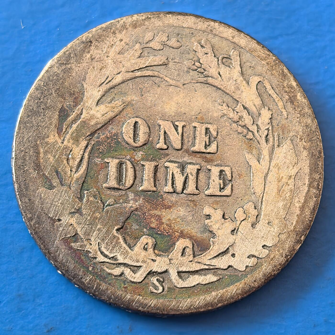 外国优质老铜币银币，周六九点倒数截拍，满百包邮，可寄存半年，喜欢朋友微信扫描二维码可直接参拍 美国1912年10分银币S版