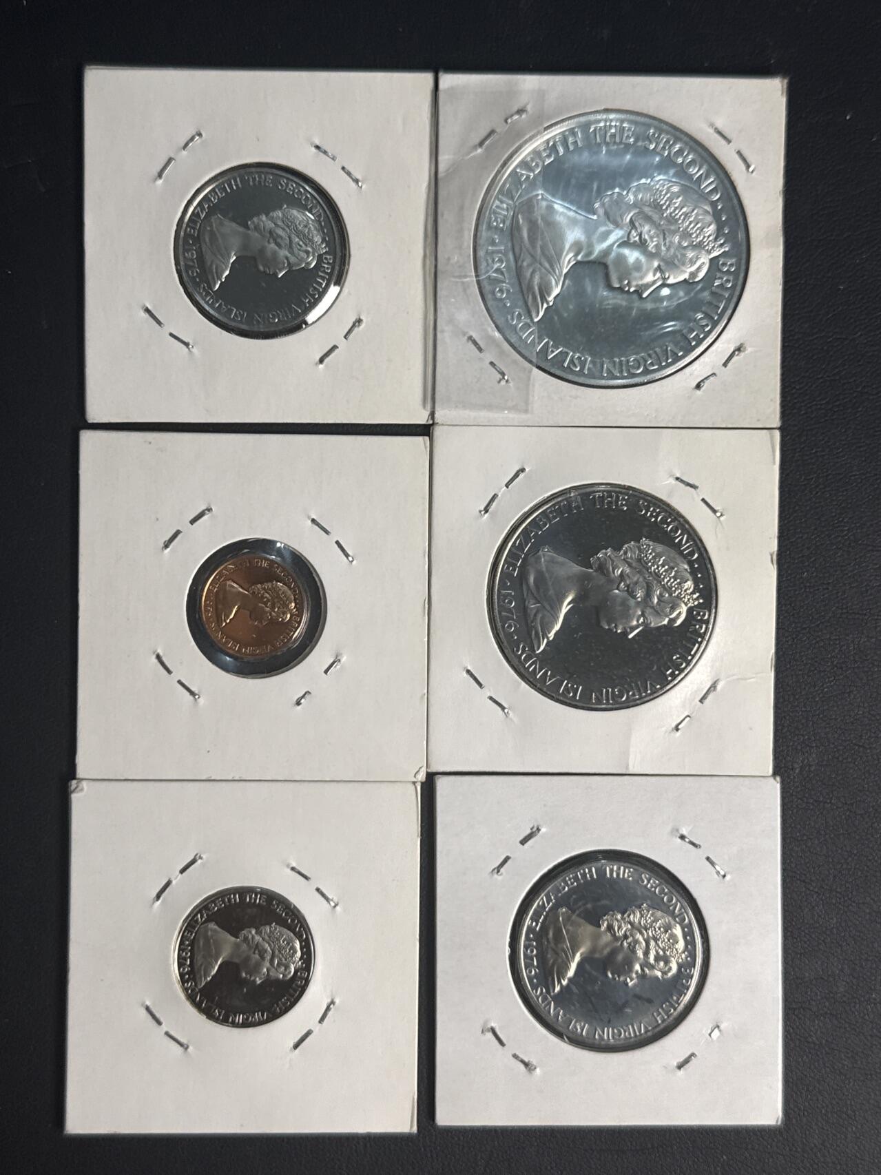 ❤️【币观天下】❤️ 第331期钱币拍卖- 2025.11.21周五晚上6点半场-长期征集拍品 维尔京群岛1976年精制套币6枚套含1银币