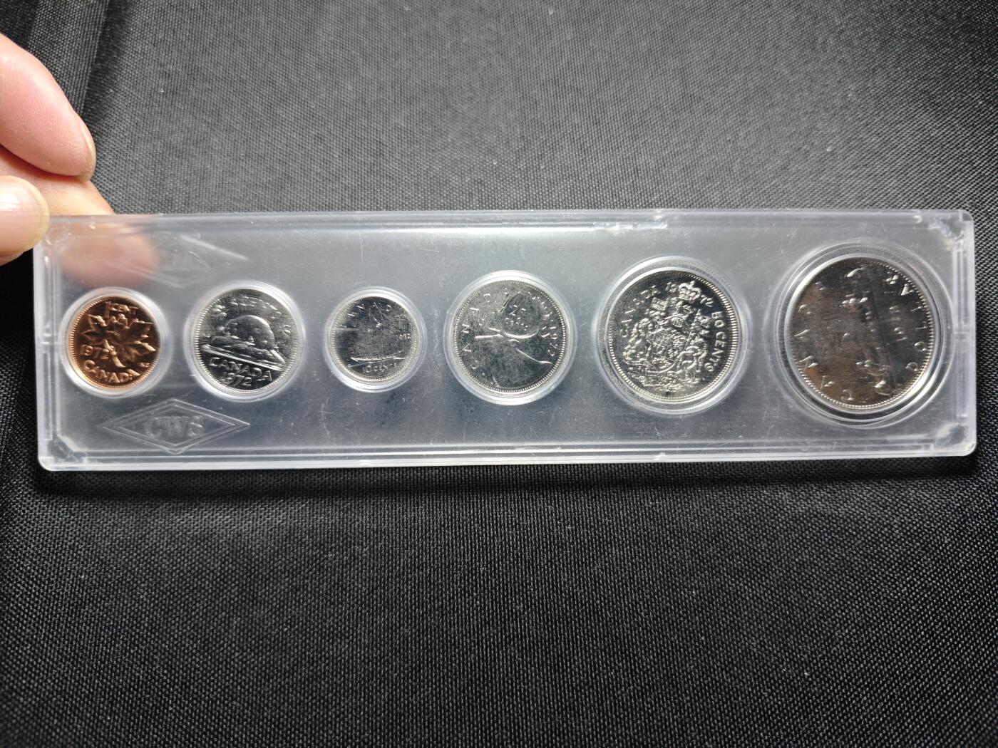 KK钱币收藏小铺 （套币 好品/批量散币 银币）专场  2月预留时间 周末发货  1972加拿大大小面值清年一套