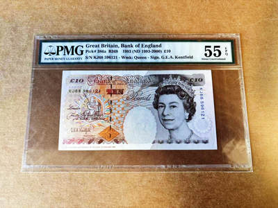【Blue Auction】世界纸币精拍第753期——18级TOP拍卖/信誉/品质/专业/高效💫 - 【无47】英国 1993年10镑 PMG55EPQ