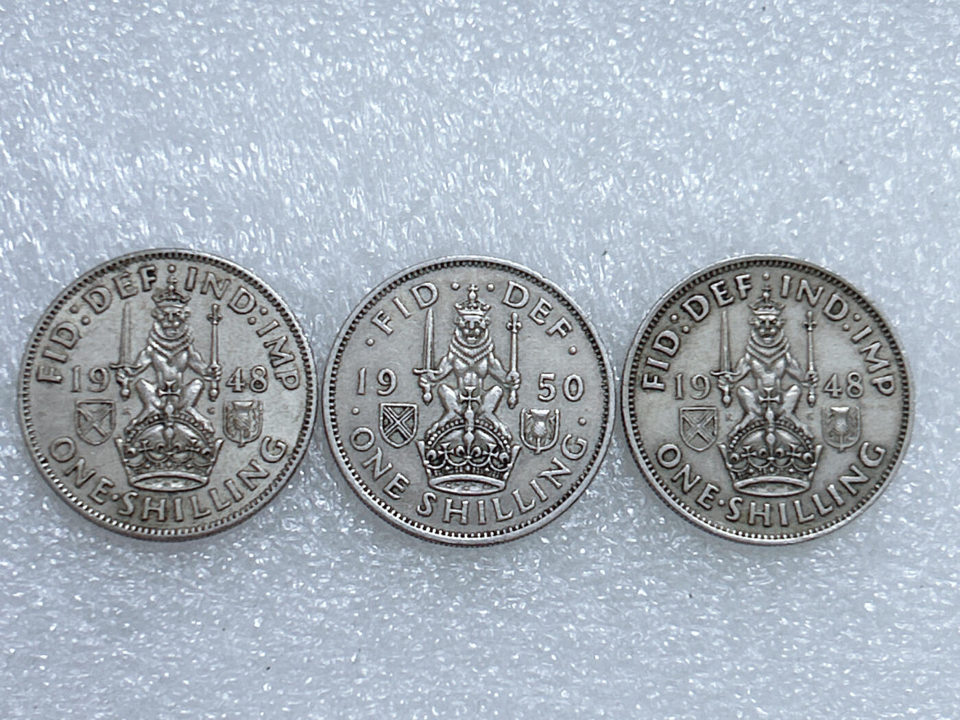 第一海外回流一元起拍收藏 散集专场  第270期 英国苏格兰版1先令硬币 乔治六世 3枚