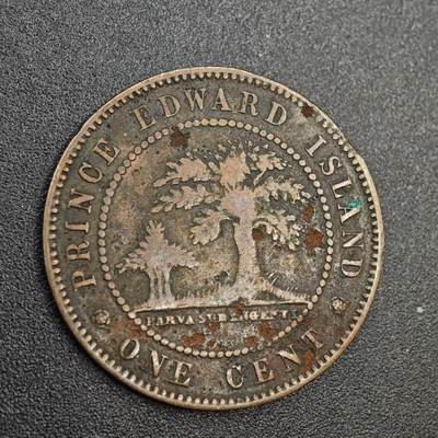 【淘币小摊】实时拍第八百零二拍   散币场   满百包邮可预留二周 每周一统一发货   - 爱德华王子岛1871年维多利亚一分铜币
