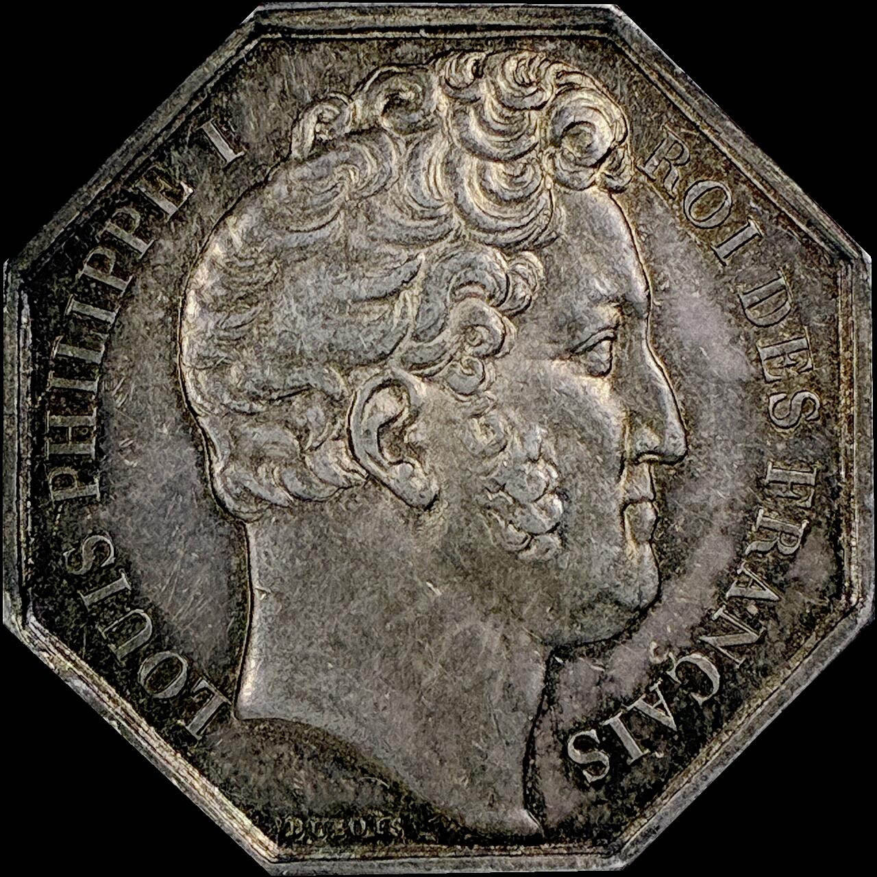 【雨安】【直播拍卖】【世界币章115期-裸币】2025-11-21 周五 19:30 保真 [章] France 章 法国 八角 1832年 菲利普 农业科学艺术协会 八角银章