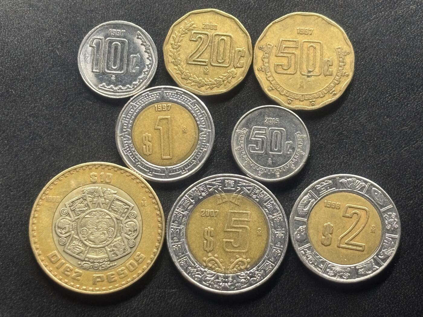 邮泉阁限时拍卖第三十六场 美洲硬币专场（硬币在国外。请付邮费6元。） 墨西哥8枚