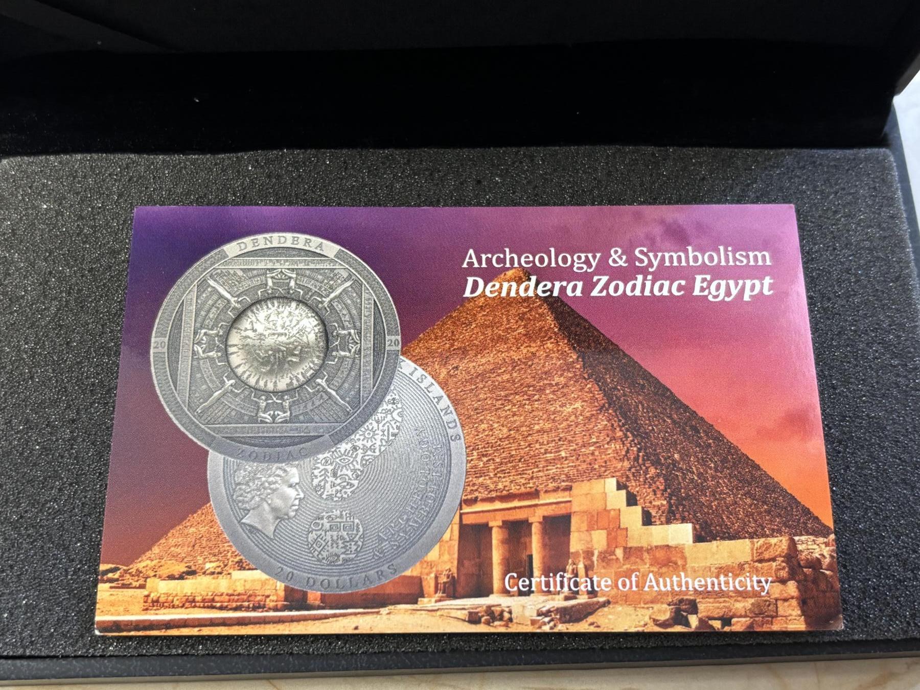 第182期拍卖 库克2020年考古学系列丹德拉神庙3盎司仿古银币NGC-MS70原盒证书，999银，发行333枚