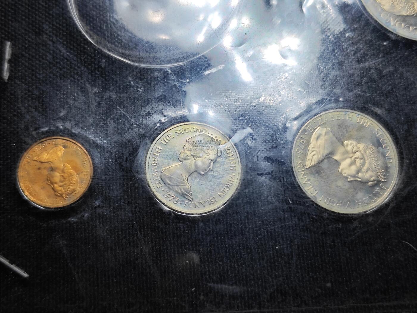 KK钱币收藏小铺 （套币 好品/批量散币 银币）专场  2月预留时间 周末发货  1973维尔京群岛大小面值清年精制一套