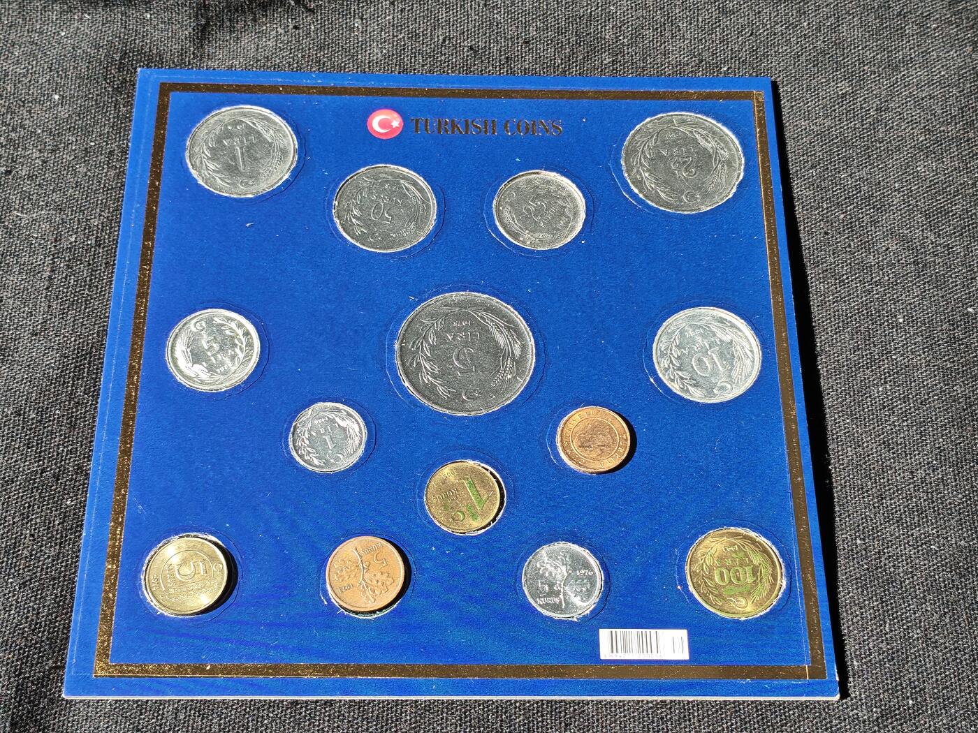 刘世昌艺术品销售中心～虎踞龙蟠*金杨在线联拍群第510期 土耳其硬币册，含14枚硬币，品相如图。