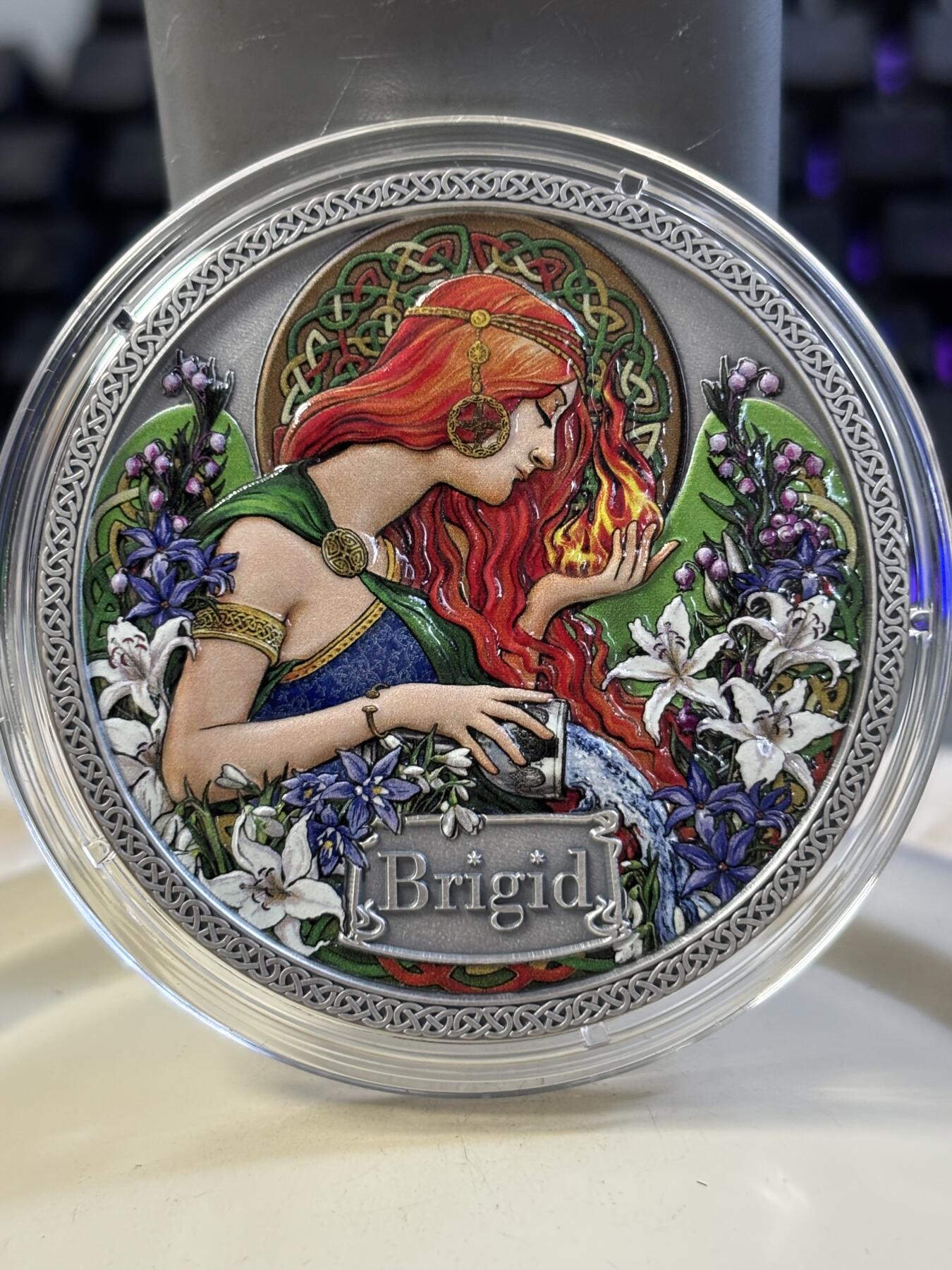 第182期拍卖 加纳2021年健康女神系列5布里奇德彩色纪念银币，999银，发行500枚