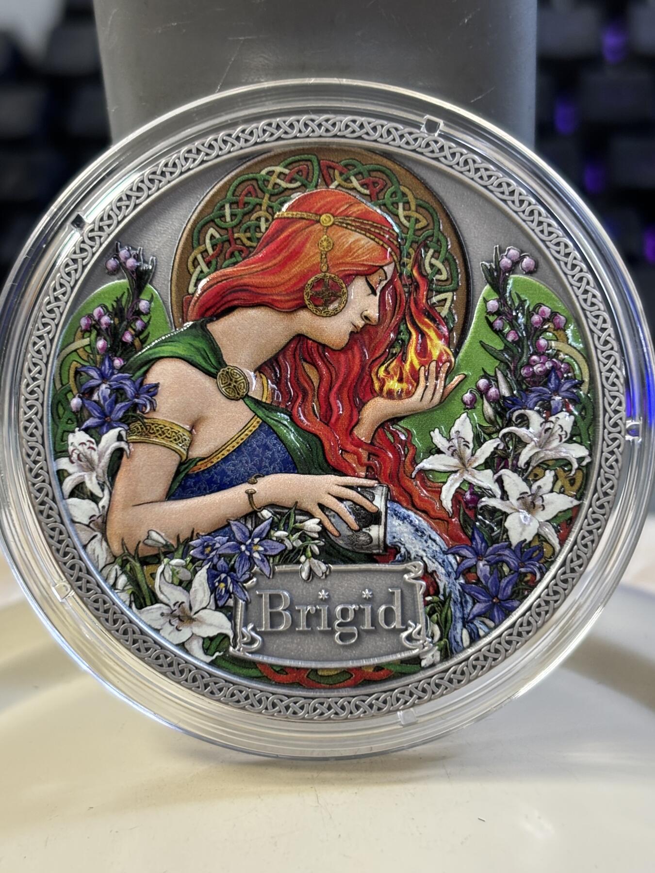 第182期拍卖 加纳2021年健康女神系列5布里奇德彩色纪念银币，999银，发行500枚