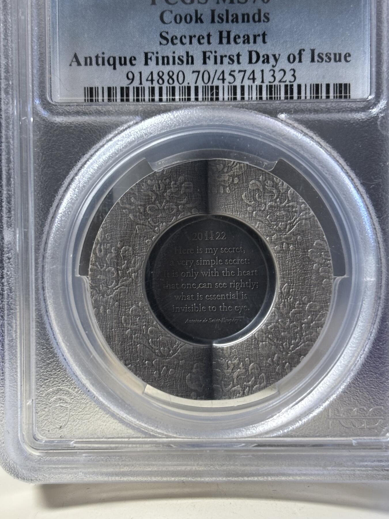 第182期拍卖 帕劳2023年幸运钱币系列镶嵌幸运四叶草纪念银币PCGS-PR70首无盒无证书，999银，发行2023枚