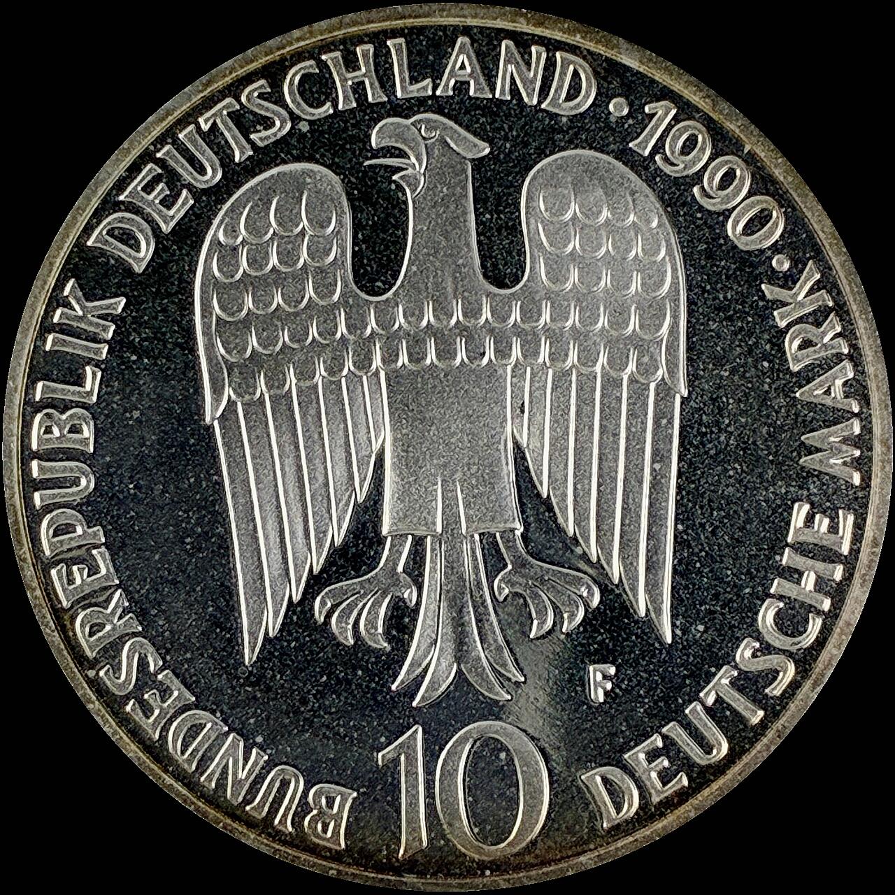 【雨安】【直播拍卖】【世界币章115期-裸币】2025-11-21 周五 19:30 保真 [裸币德国] Germany 德国 西德 10马克 1990年