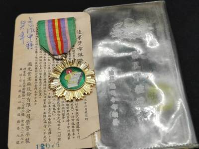 0元起拍勋章 第312期 咸鱼国勋章拍卖专场 11月23日（周日）下午6：00开始 - 民国早期 景风甲种奖章 带编号