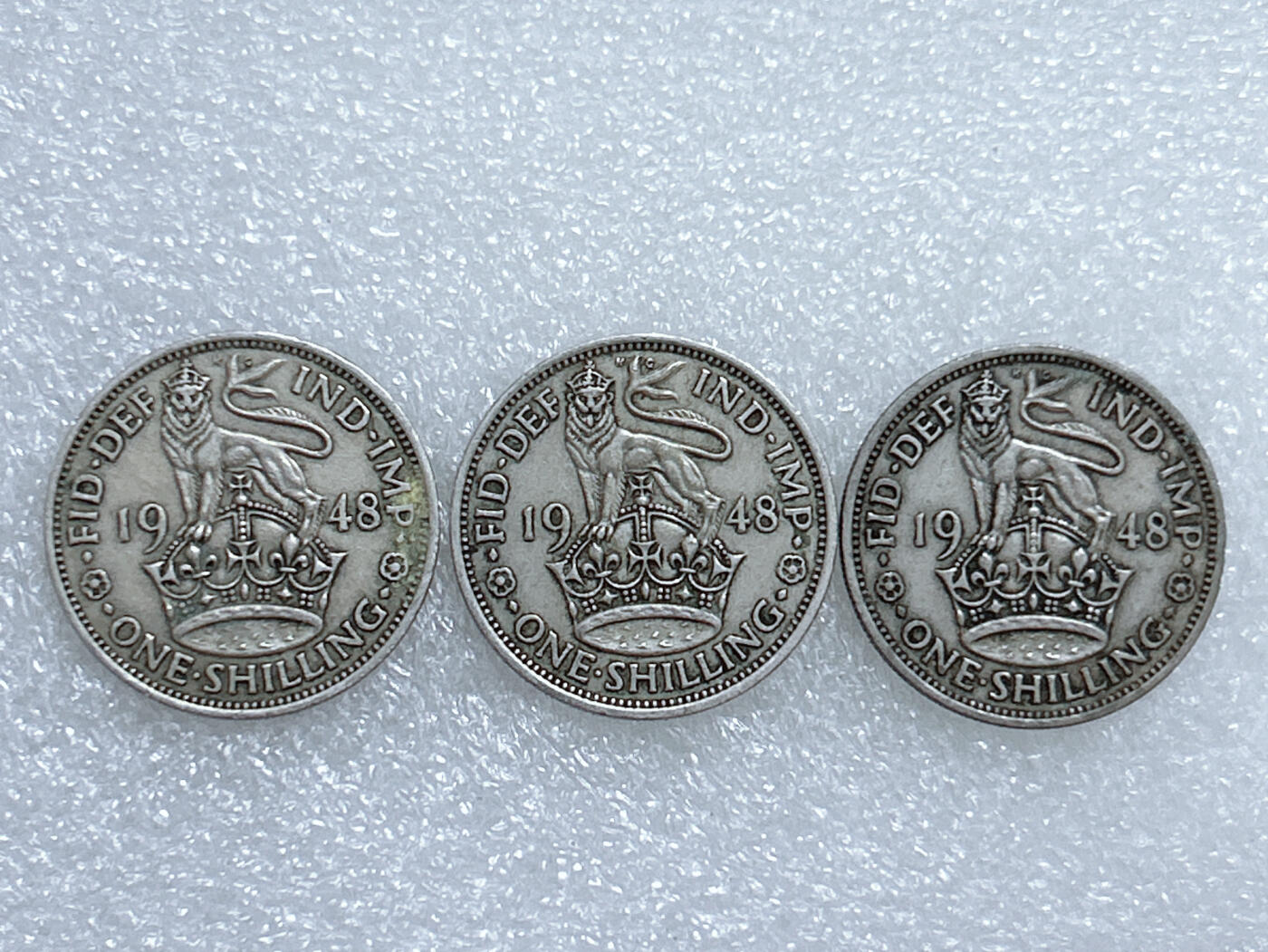 第一海外回流一元起拍收藏 散集专场  第270期 英国英格兰版1先令硬币 乔治六世 3枚