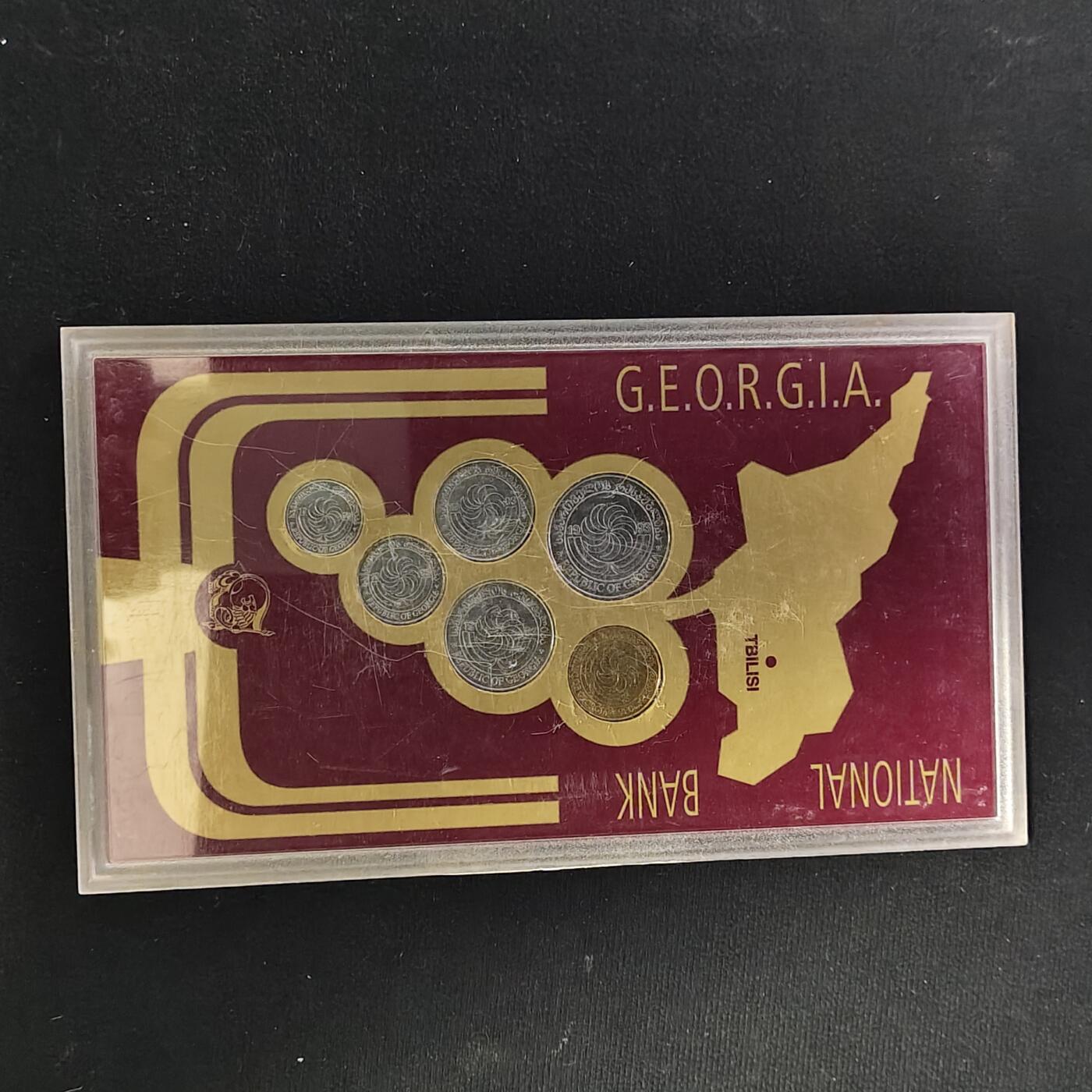 【全场包邮】纯粹捡漏拍479场（免费代拍第16场） 格鲁吉亚1993年官方套币-原盒