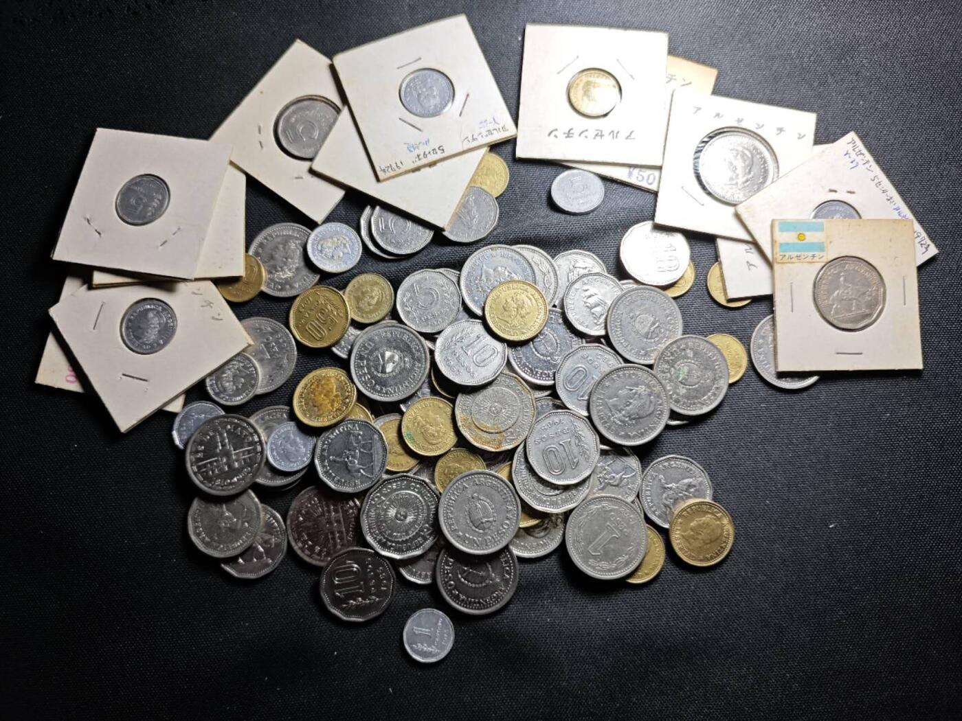 KK钱币收藏小铺 （套币 好品/批量散币 银币）专场  2月预留时间 周末发货  阿根廷散币一组108枚 可配套