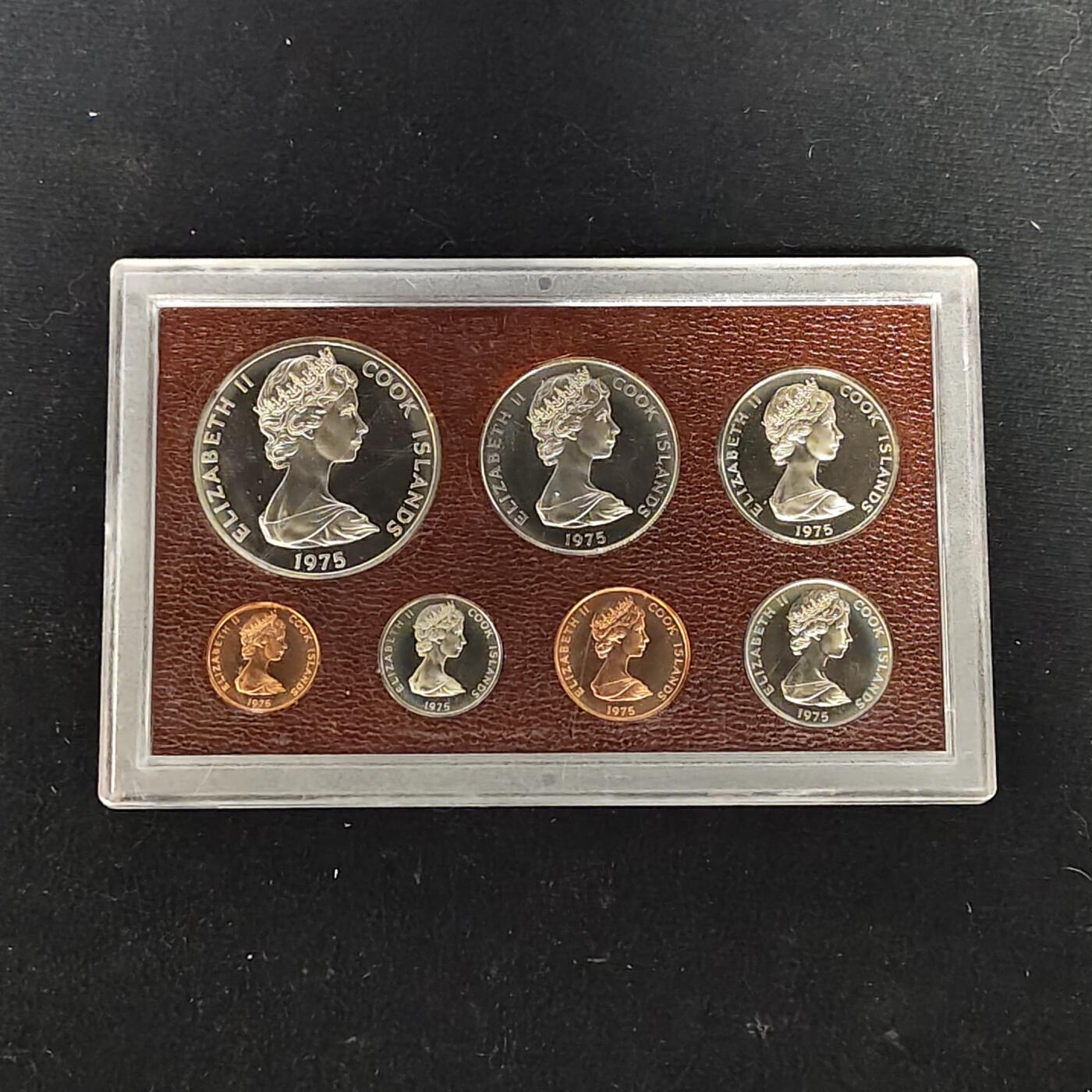 【全场包邮】纯粹捡漏拍479场（免费代拍第16场） 库克群岛1975年官方封装精制套币