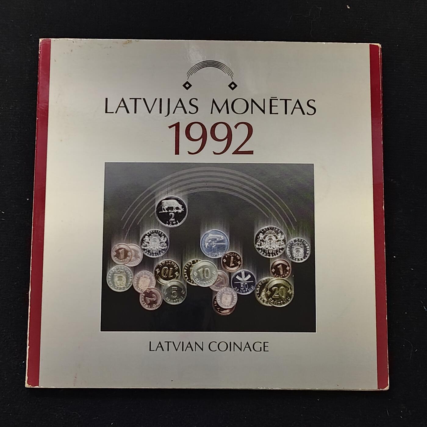 【全场包邮】纯粹捡漏拍479场（免费代拍第16场） 拉脱维亚1992年独立首版官方封装套币-MS1