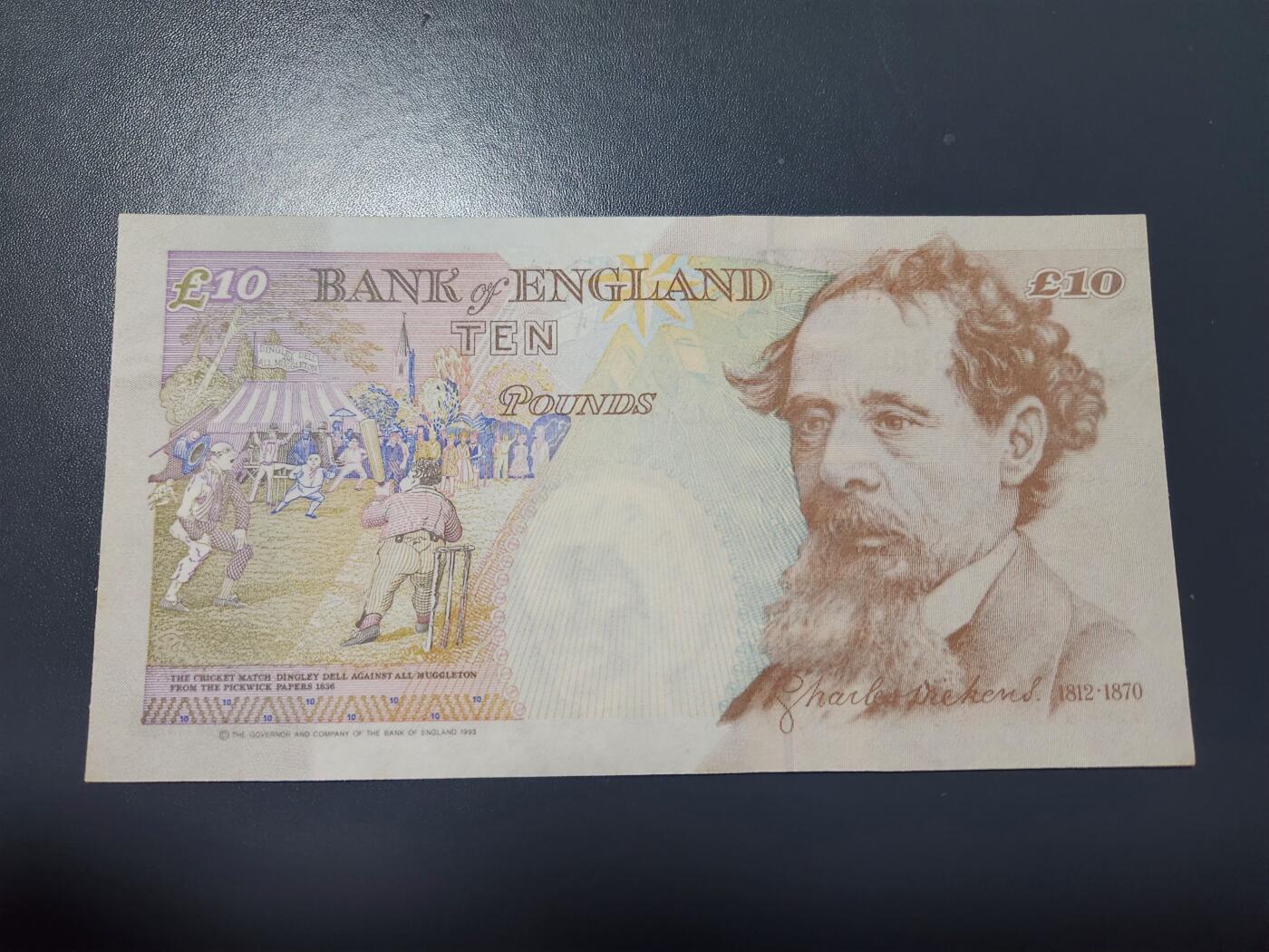 11月22号晚上8点 外国纸币自动截拍第62场 英国10镑 稀少签名版 近新