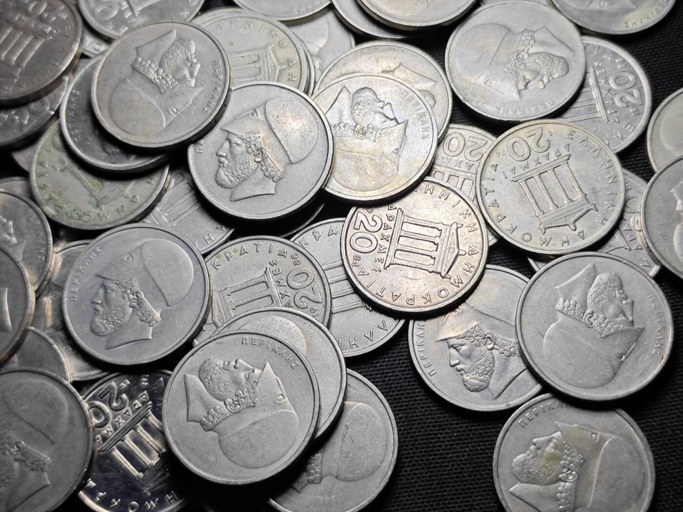 KK钱币收藏小铺 （套币 好品/批量散币 银币）专场  2月预留时间 周末发货  希腊20德拉克马一组71枚