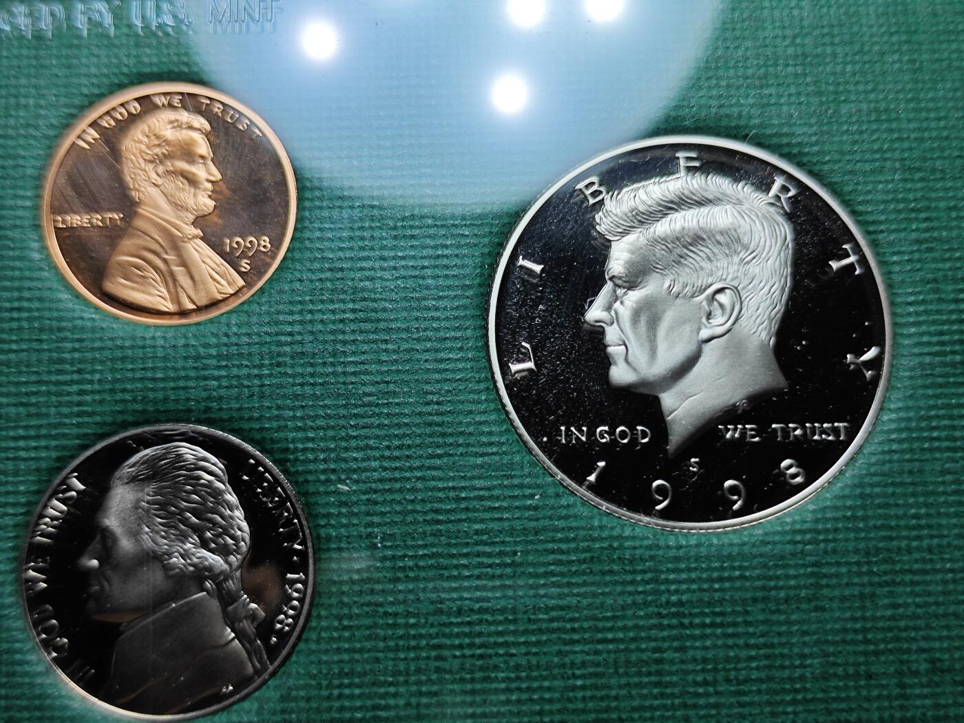 KK钱币收藏小铺 （套币 好品/批量散币 银币）专场  2月预留时间 周末发货  1998美国大小面值清年套币 精制币