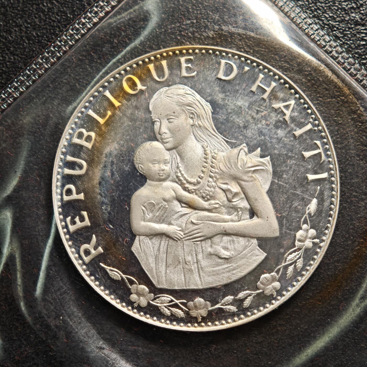 【德藏】世界币章拍卖第154期（拍品征集中~欢迎藏友联系） 1973年 海地精制纪念套币 原册