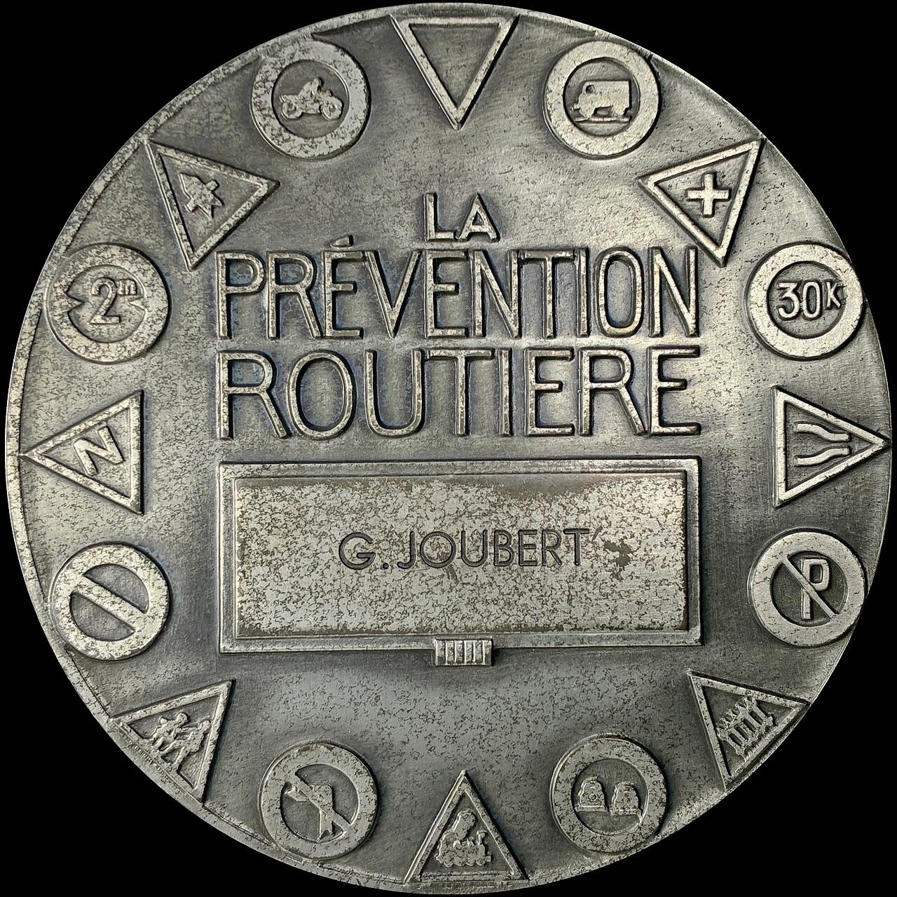 【雨安】【直播拍卖】【世界币章115期-裸币】2025-11-21 周五 19:30 保真 [章] France 章 法国 1971年 道路安全标志使用 银章 196克, 72mm