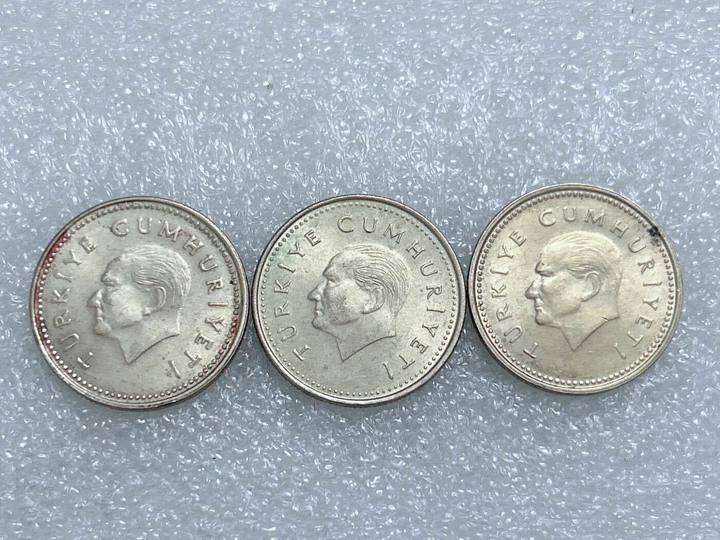 第一海外回流一元起拍收藏 散集专场  第270期 土耳其1000里拉硬币 3枚 原光品