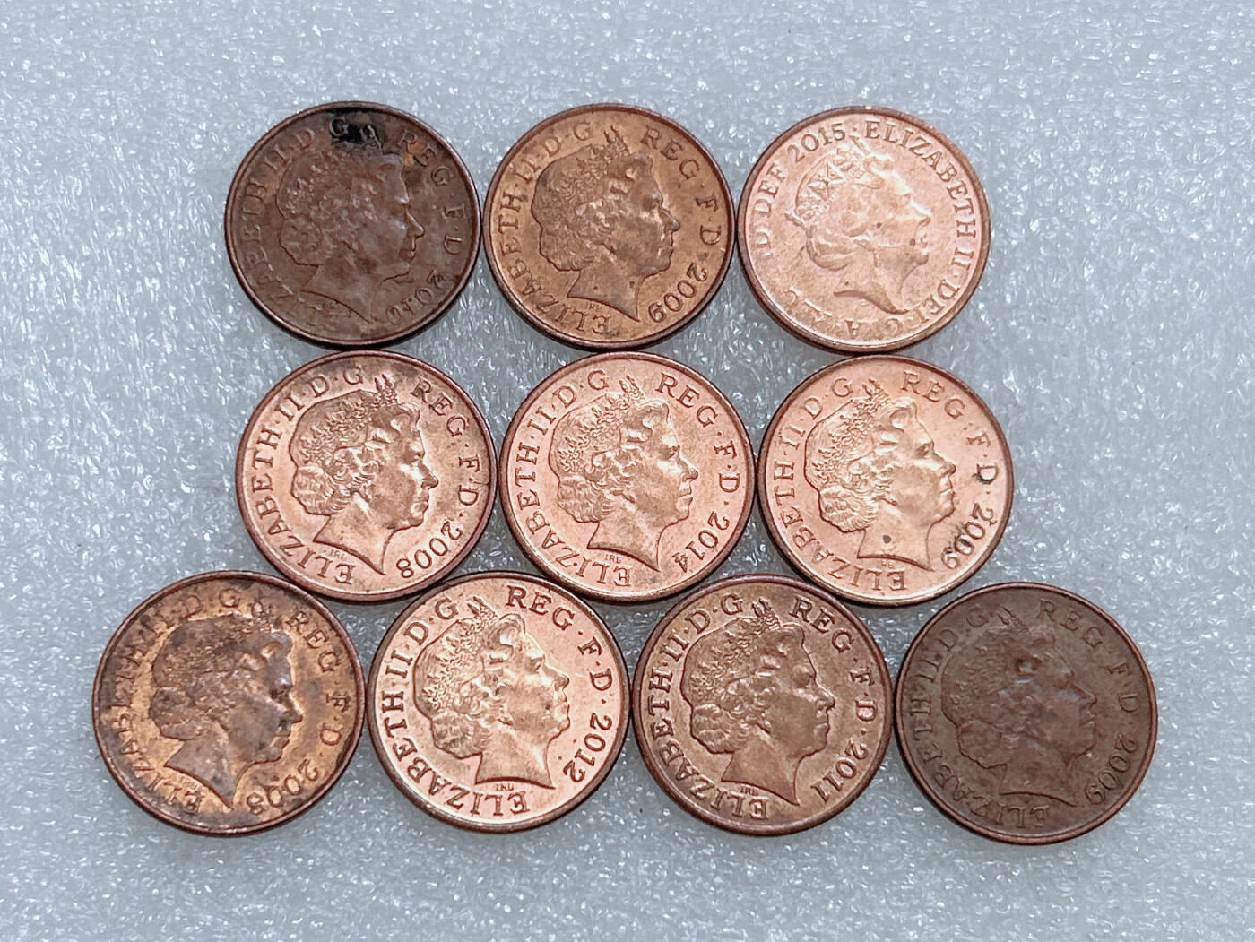 第一海外回流一元起拍收藏 散集专场  第270期 英国1便士盾牌硬币 10枚