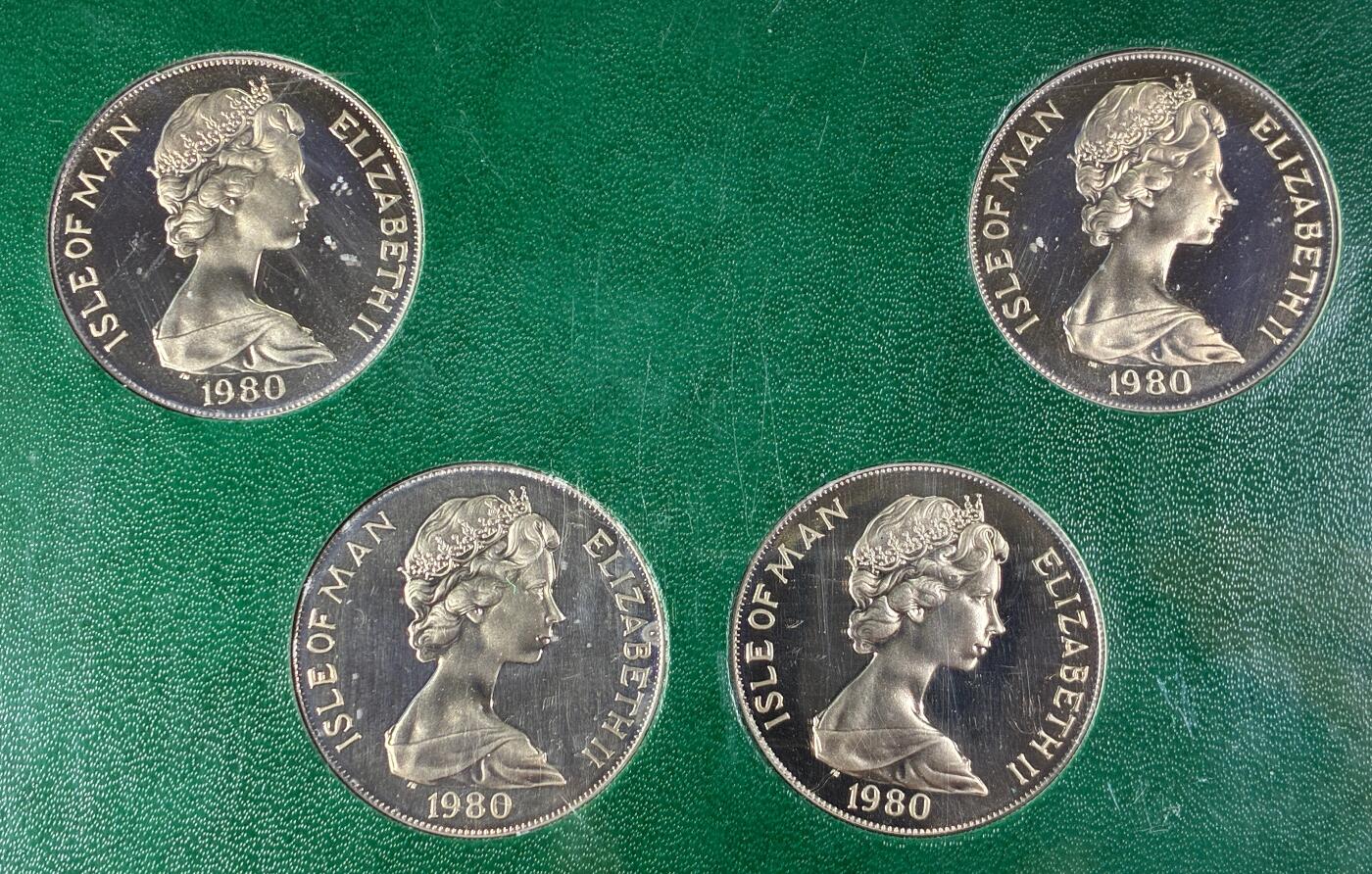 【雨安】【直播拍卖】【世界币章115期-裸币】2025-11-21 周五 19:30 保真 [现代钱币] Isle of Man 马恩岛 1克朗 1980年 奥运会