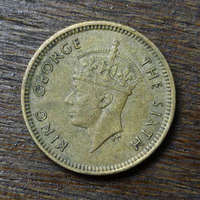 【铜匠收藏】★第132场★散币场，无佣金，30包邮。不满30元，支付5元运费。《接受代拍 代送NGC评级》 - 香港五毫 1949年 乔治六世 黄铜币