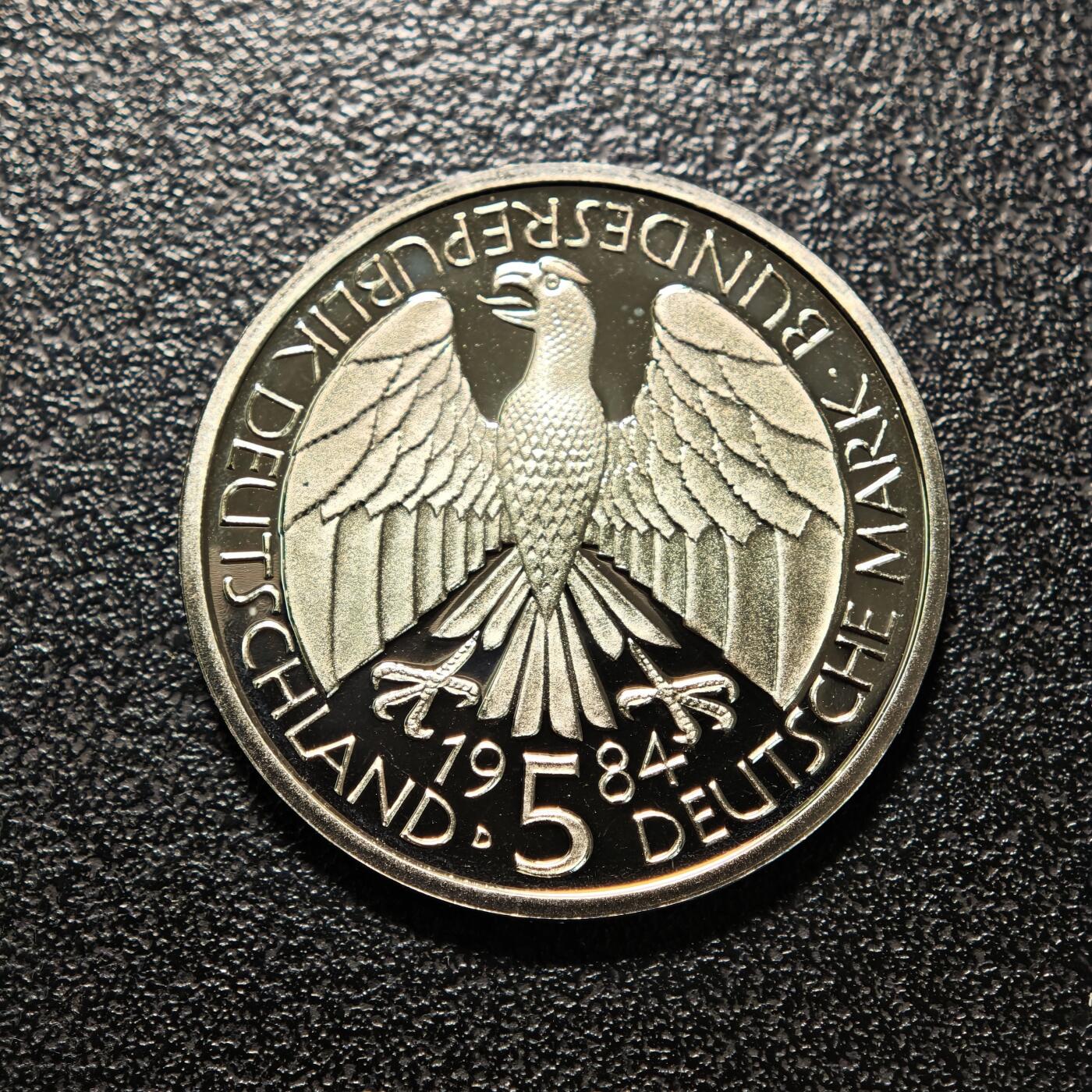 【德藏】世界币章拍卖第154期（拍品征集中~欢迎藏友联系） 1984年 德国关税同盟150周年5马克纪念镍币 直径约：29mm；重约：10g