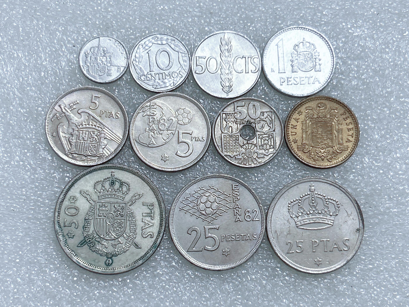 第一海外回流一元起拍收藏 散集专场  第270期 西班牙不同面值硬币 11枚 原光品