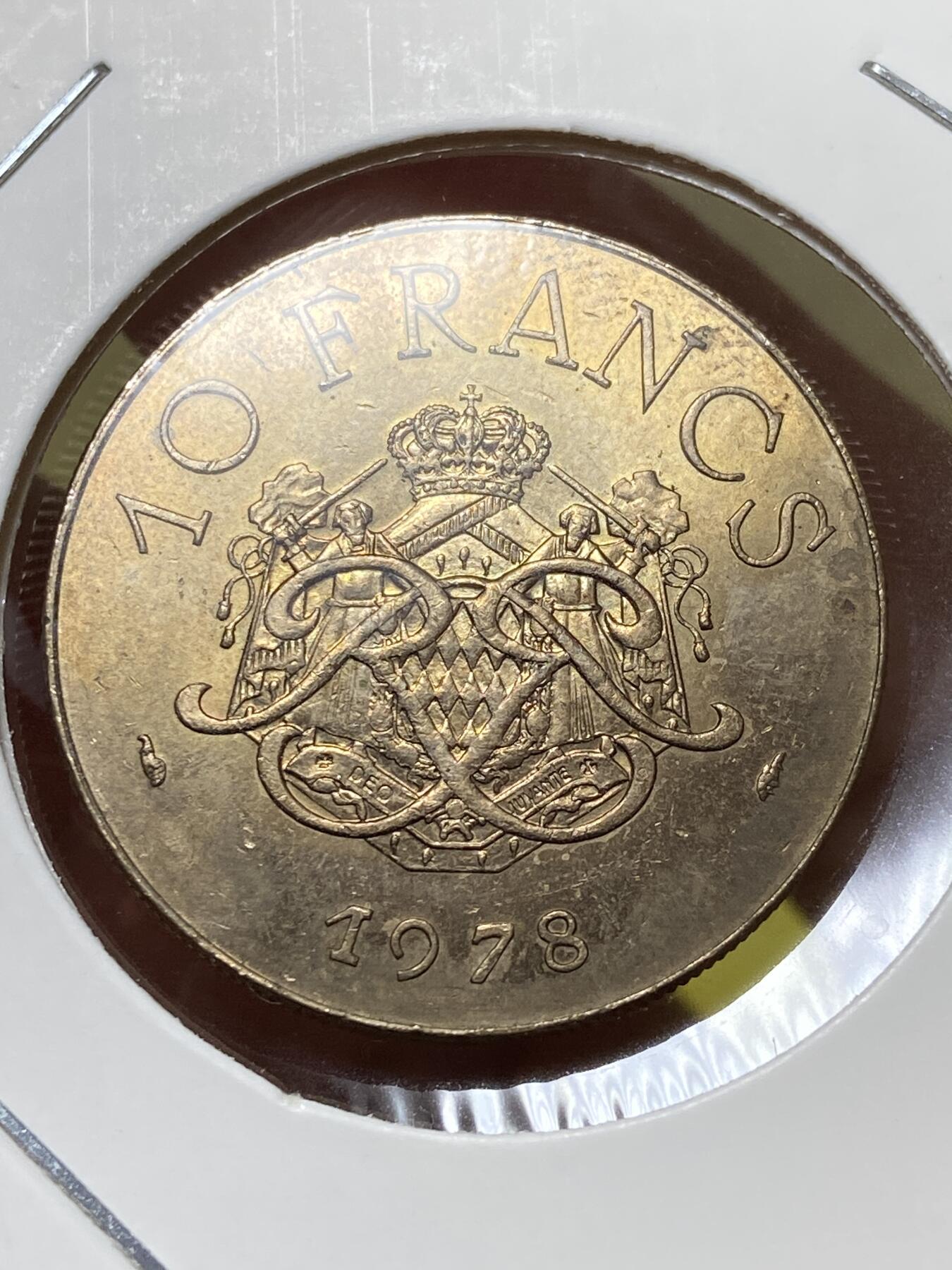 2025年第一百三十一场(总第一百五十七场）外国好品纸夹散币场(免佣金) 好品–摩纳哥🇲🇨1978年10法郎(海豚标)