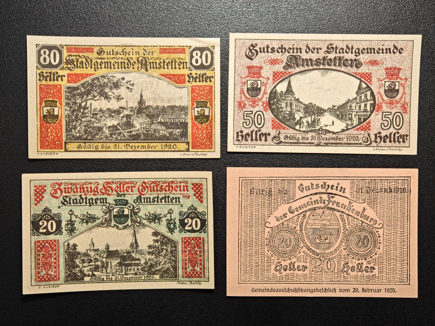 【德藏】世界币章拍卖第154期（拍品征集中~欢迎藏友联系） 8张一组 德国紧急时期纸币