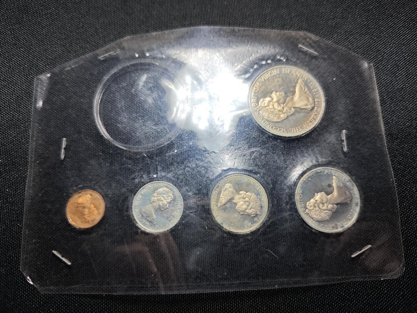 KK钱币收藏小铺 （套币 好品/批量散币 银币）专场  2月预留时间 周末发货  1973维尔京群岛大小面值清年精制一套