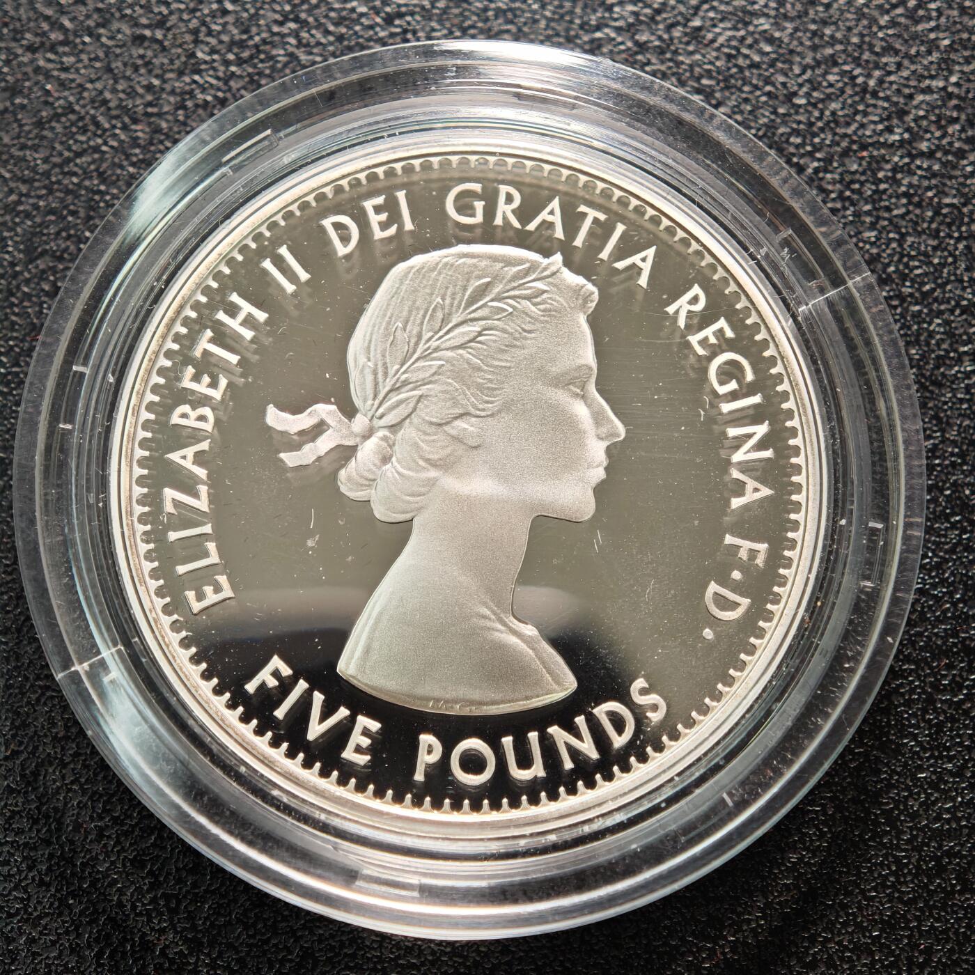 【德藏】世界币章拍卖第154期（拍品征集中~欢迎藏友联系） 2013年 英国伊丽莎白二世女王加冕60周年纪念银币 原盒 原证书