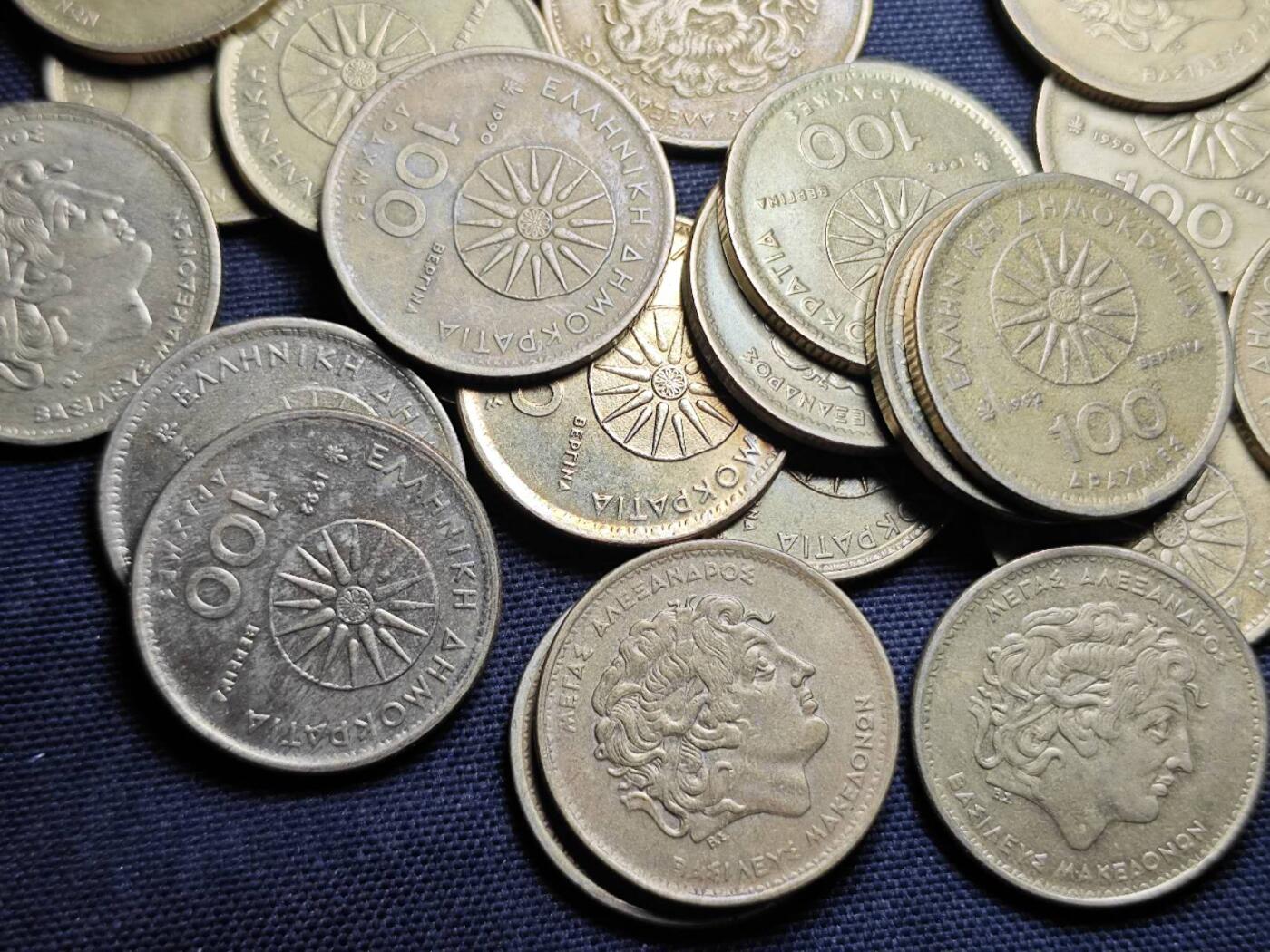 KK钱币收藏小铺 （套币 好品/批量散币 银币）专场  2月预留时间 周末发货  希腊100德拉克马一组32枚！