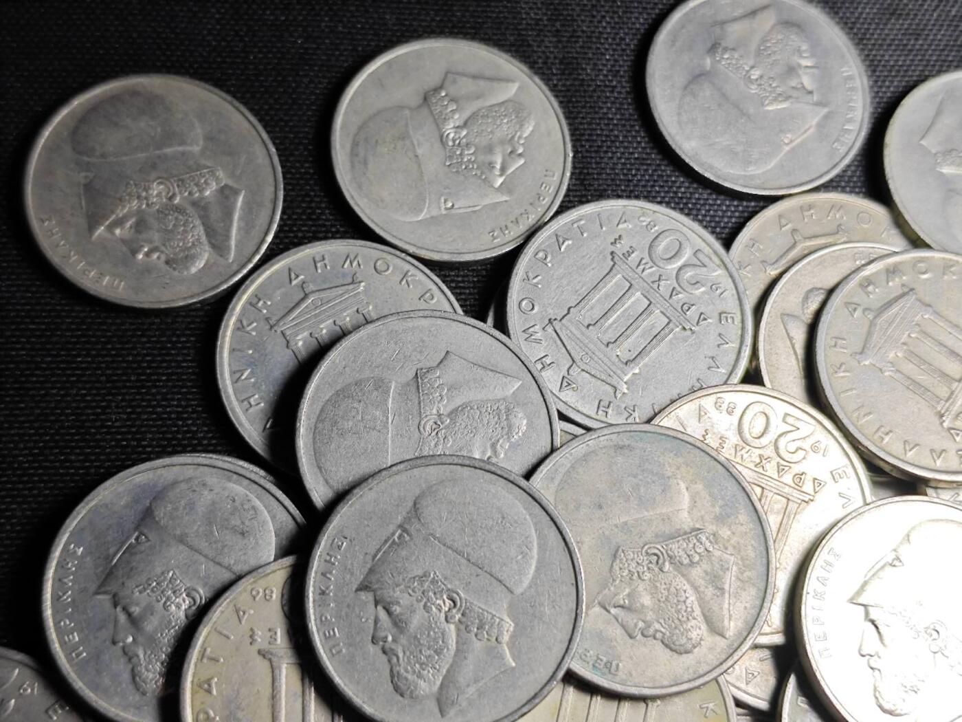 KK钱币收藏小铺 （套币 好品/批量散币 银币）专场  2月预留时间 周末发货  希腊20德拉克马一组71枚