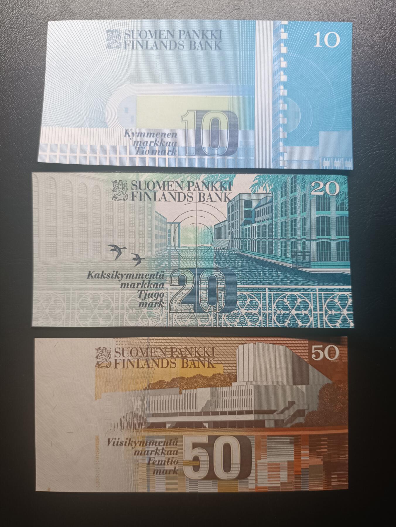 2025十一月第五期，总第203期 【地】芬兰套钞批量三张UNC—UNC-