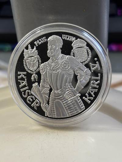 第182期拍卖 - 奥地利1992年卡尔五世精制纪念银币，900银，总重20克，直径34毫米。克劳斯世界硬币大赛最佳克朗币