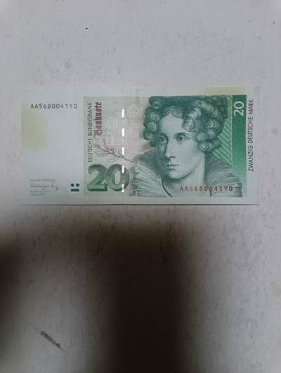 【20251124】非全新纸币第307场 - 德国1991年20马克