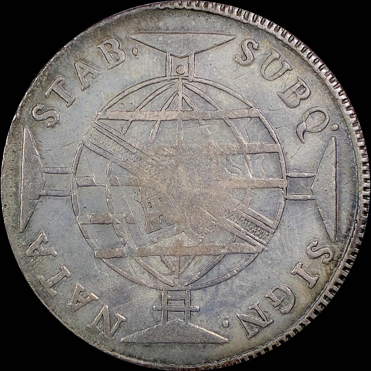 【雨安】【直播拍卖】【世界币章115期-裸币】2025-11-21 周五 19:30 保真 [裸币各国] Brazil 巴西 960瑞斯 1816年 淡彩包浆