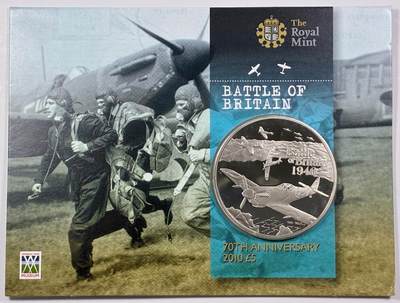 【雨安】【直播拍卖】【世界币章115期-裸币】2025-11-21 周五 19:30 保真 - [现代钱币] Great Britain 英国 5镑 2010年 不列颠之战